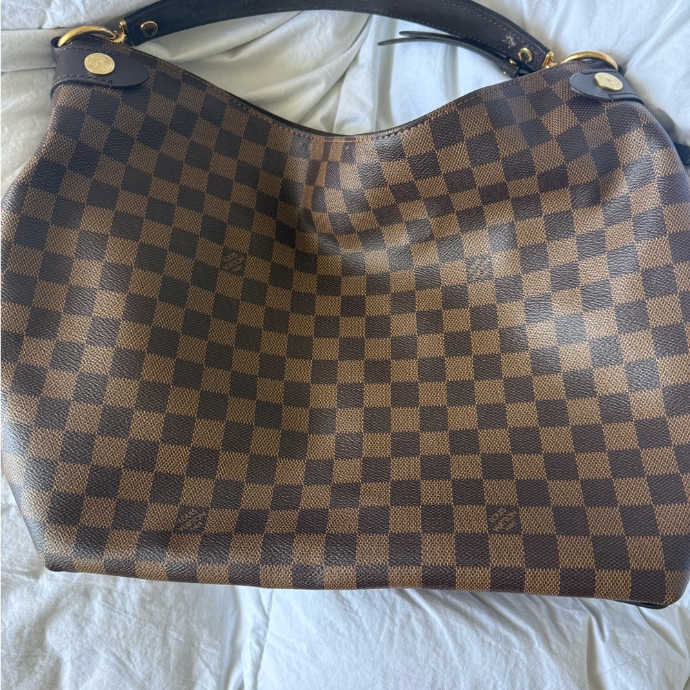 Louis Vuitton Duomo Hobo with Damier Ebene print